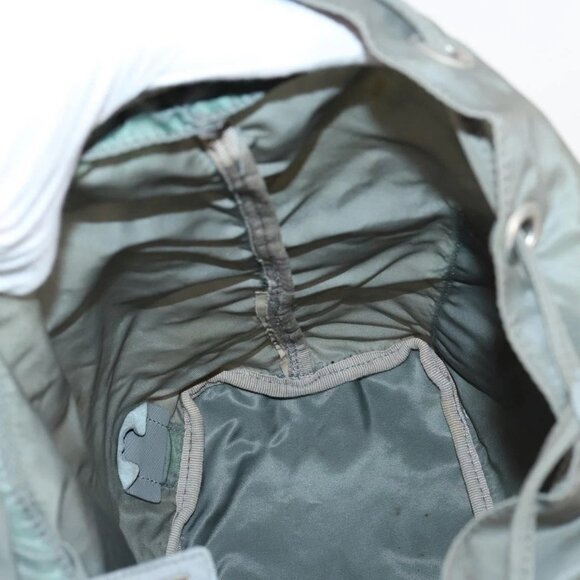 PRADA Backpack Nylon Green Silver Auth 141751 - Picture 11 of 16